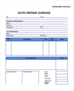 11 Free Auto Invoice Templates