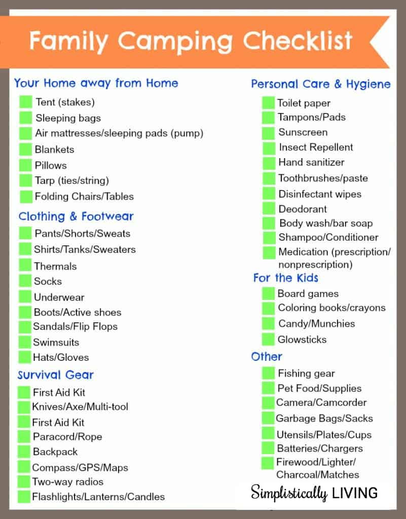 camping with kids free printable packing list our handcrafted life 5