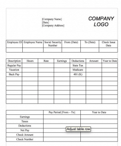 15+ Free Pay Stub Templates