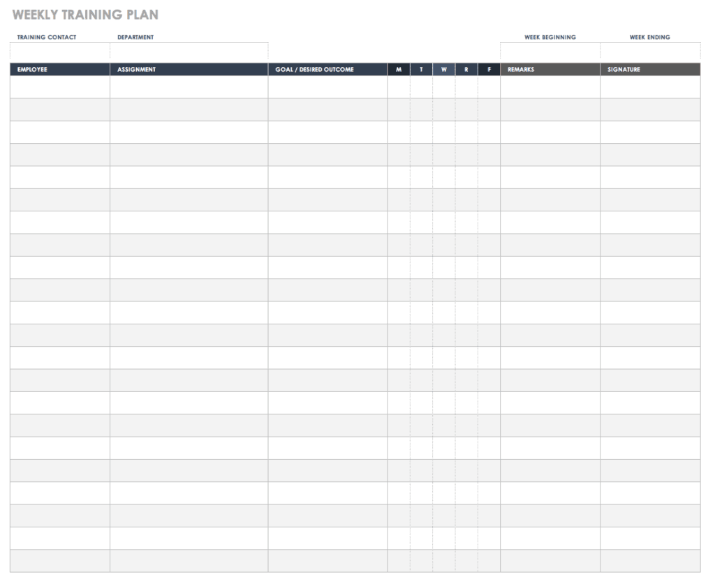 5+ Employee Training Templates - Word Excel Formats