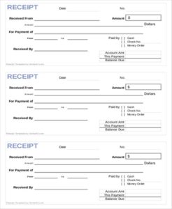 6+ Cash Payment Receipt Templates