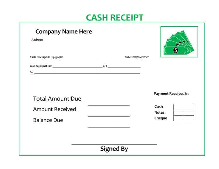 6 cash payment receipt templates word excel formats