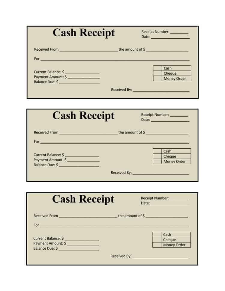 6 cash payment receipt templates word excel formats