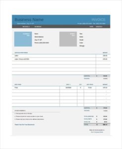 free automotive invoice template