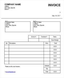 download free excel automotive invoice templates for word