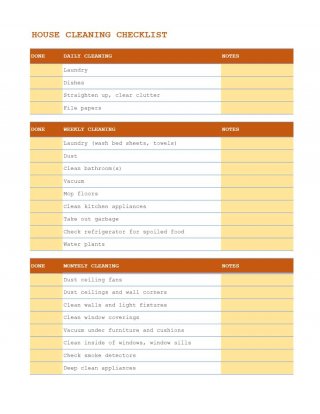 13+ Free Cleaning Checklist Templates (House|Office)