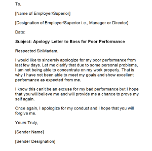 10+ Sample Apology Letters to Boss/Employer