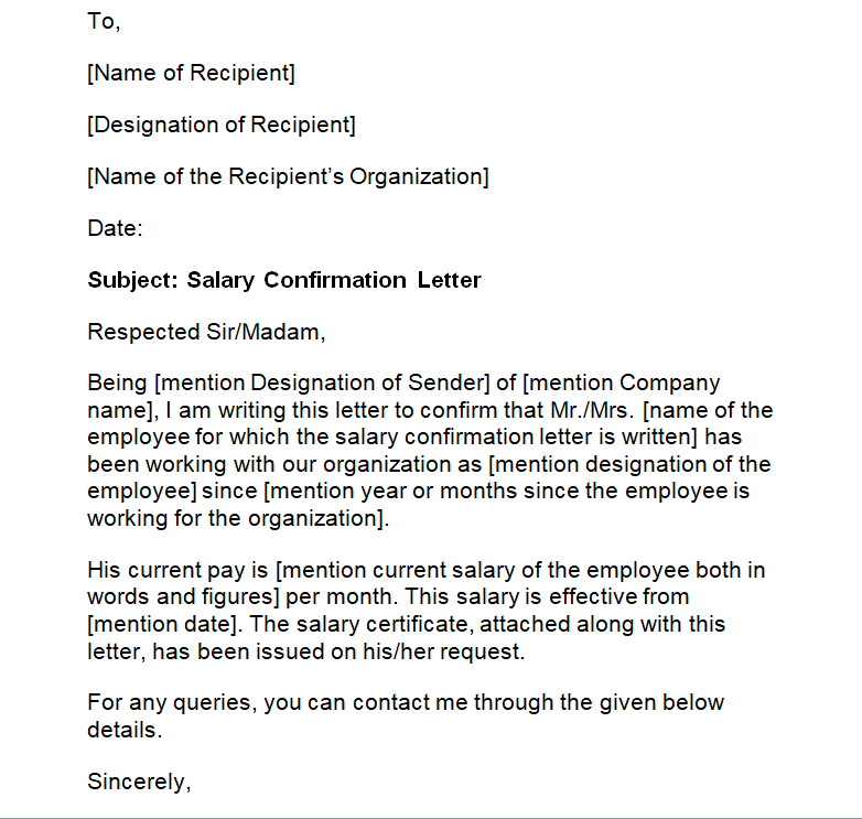 37 Example Confirmation Letter KellieOrhan