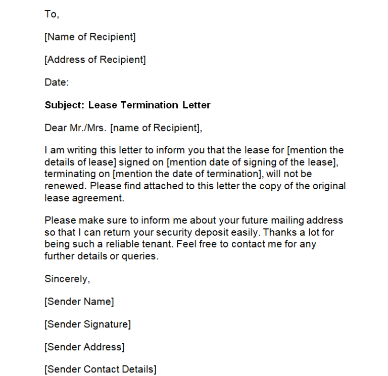 10 Useful Termination Letter Samples