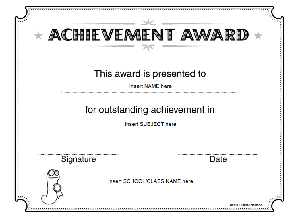22 Editable Certificate Of Achievement Templates 6752