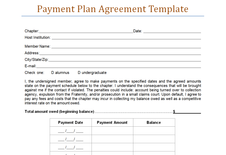 25+ Payment Plan/Schedule Templates [WORD, EXCEL, PDF]