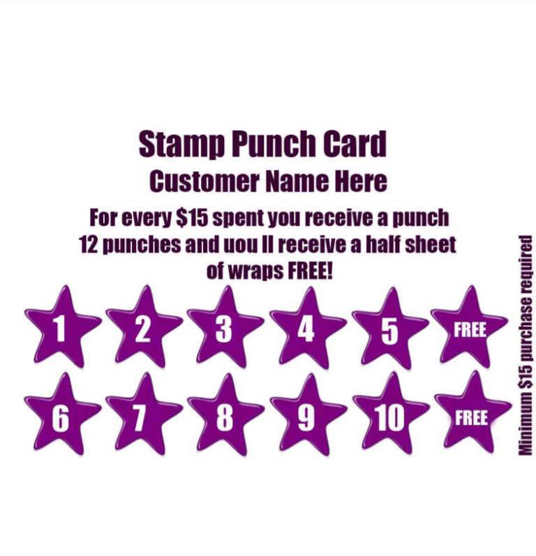 40+ Printable Punch Card Templates for FREE