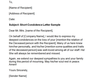 12 Practical Condolence Letter Samples & Formats