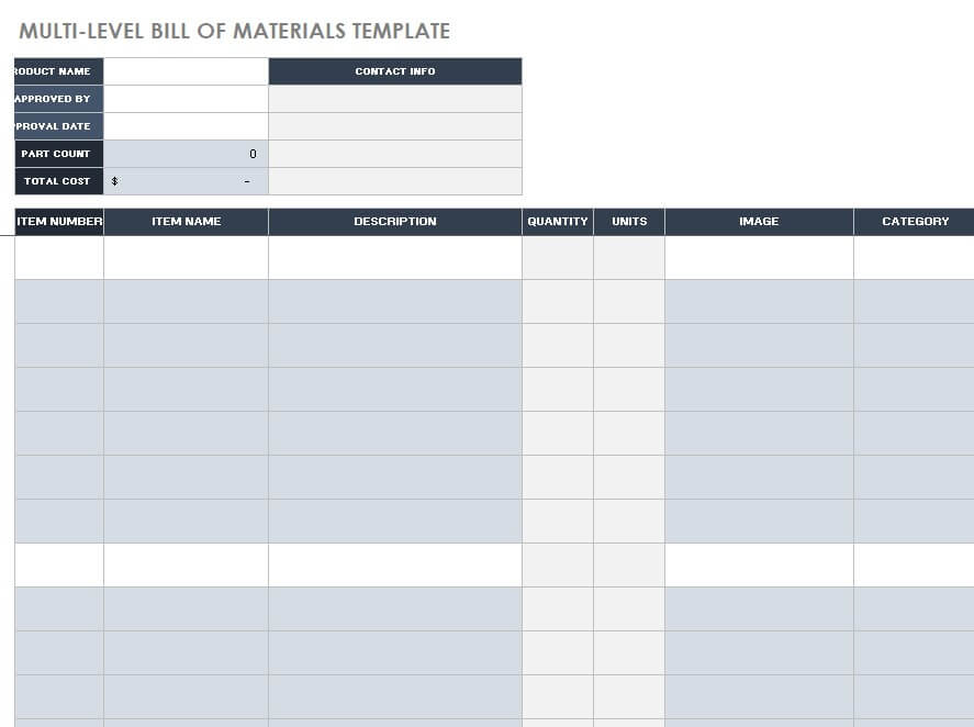 FREE 23+ Bill of Materials (BOM) Templates [EXCEL, WORD]