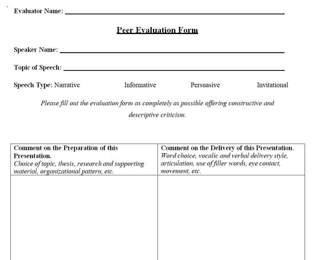 25+ Peer Evaluation Form Templates & Samples