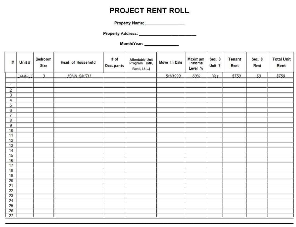 22+ Editable Rent Roll Templates [WORD, EXCEL]