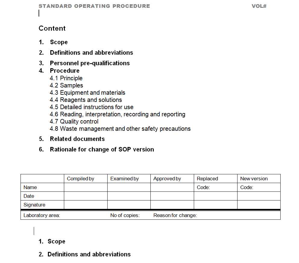 Free 25 Standard Operating Procedures Sops Templates In Ms Word