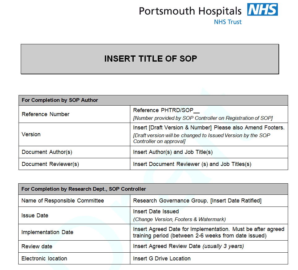 Free 25 Standard Operating Procedures Sops Templates In Ms Word