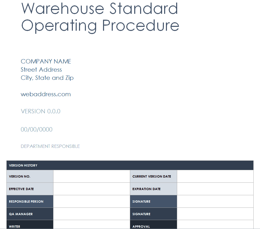 FREE 25+ Standard Operating Procedures (SOPs) Templates in MS WORD