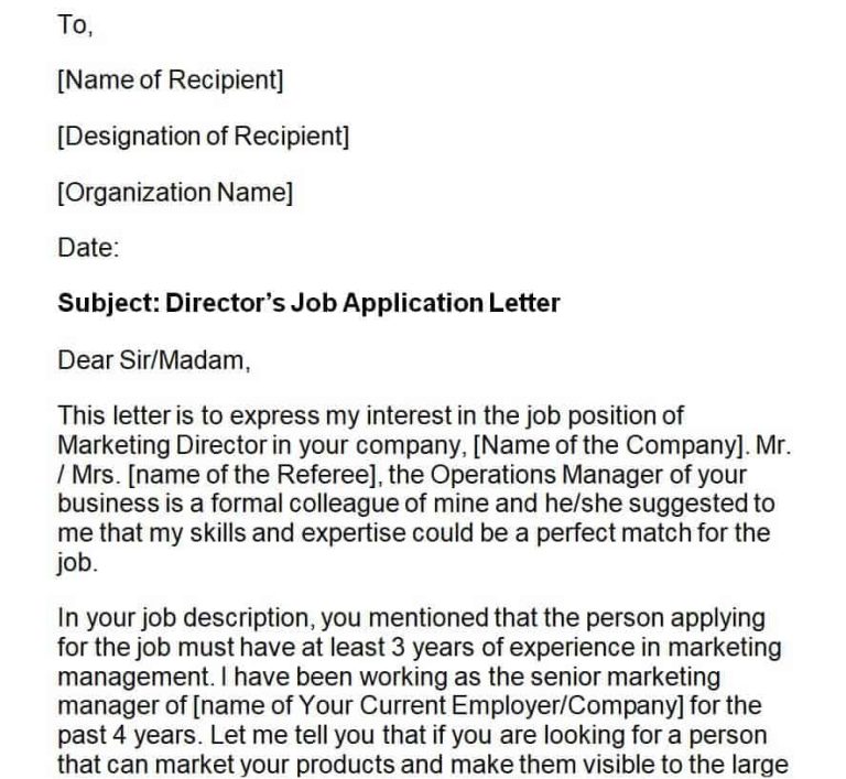 8+ Job Application Letters/Cover Letters Samples