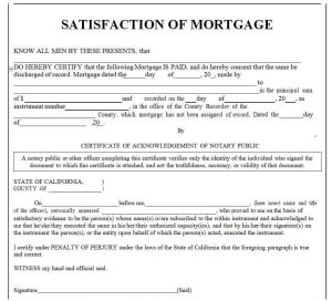 18+ Free Satisfaction Of Mortgage Forms