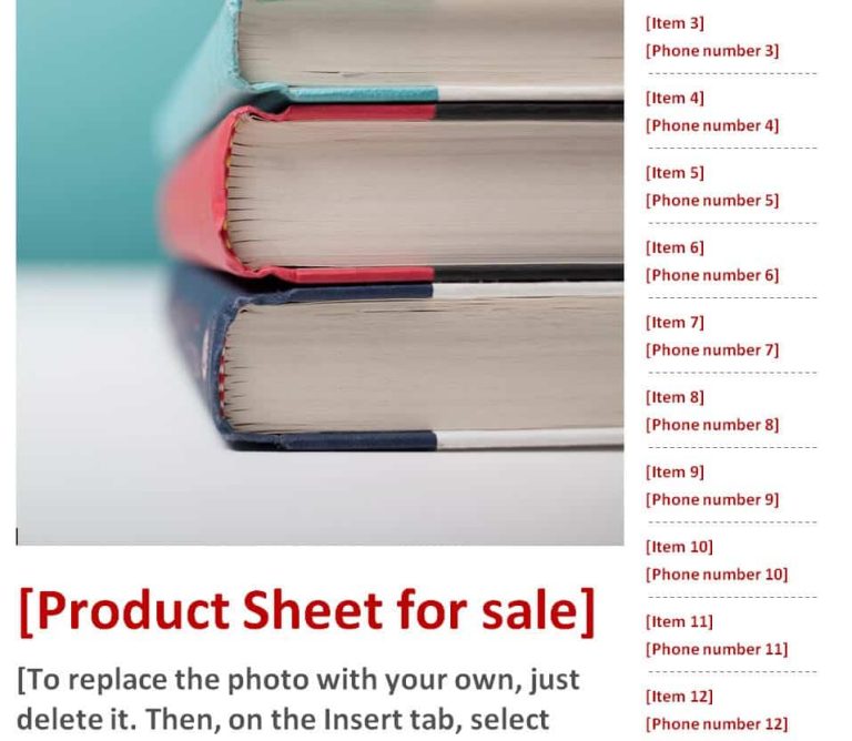 20  Editable Sell Sheet Templates (WORD EXCEL)