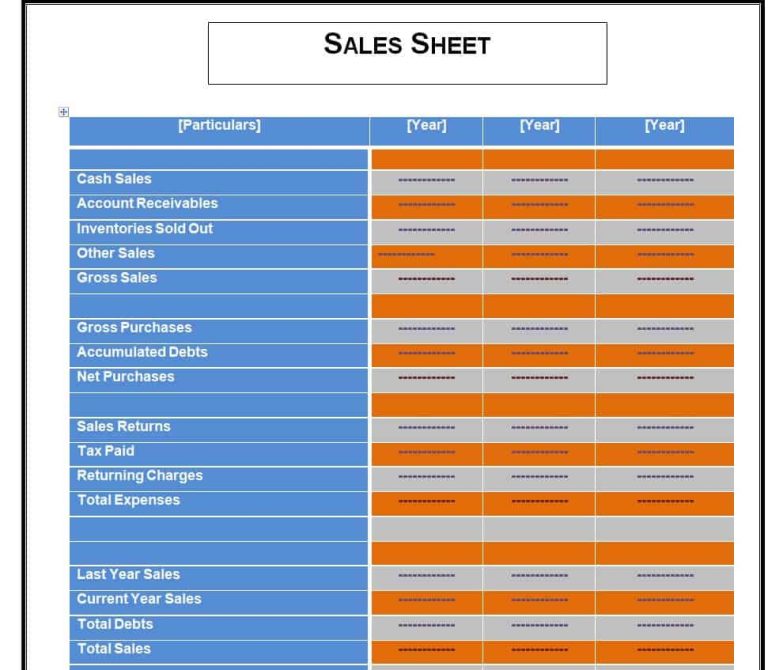 20  Editable Sell Sheet Templates (WORD EXCEL)