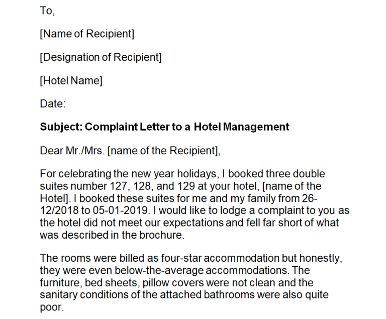 12+ Formal Complaint Letter Samples & Formats