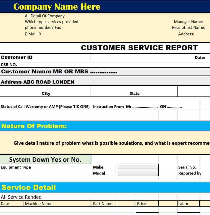 21 Official Customer Service Report Templates