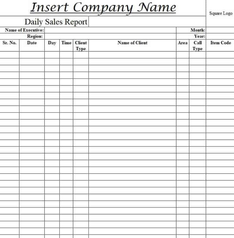 30 Best Daily Report Templates In Excel And Word 2317