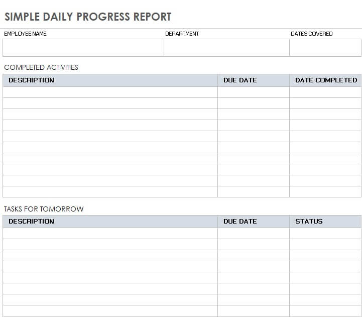 30 Best Daily Report Templates In Excel And Word 7754