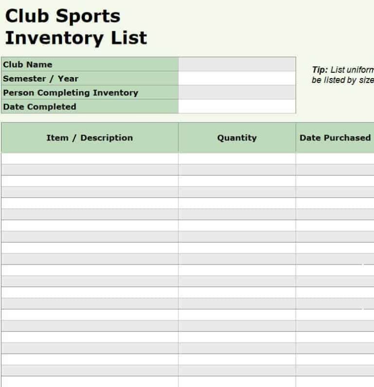 35+ FREE Inventory List Templates in Excel