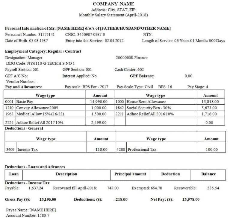 23+ Useful Payslip Templates & Formats [WORD & EXCEL]