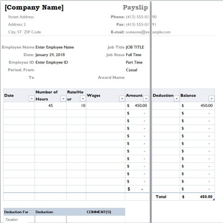 23+ Useful Payslip Templates & Formats [WORD & EXCEL]