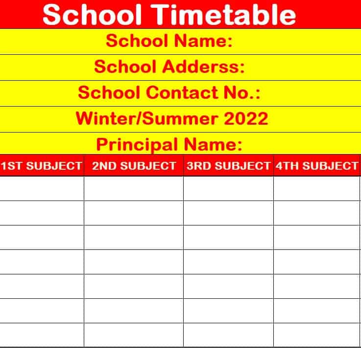 25-free-school-timetable-templates-word-excel-pdf