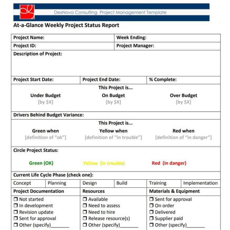 30+ Professional Weekly Status Report Templates [in PDF & WORD]