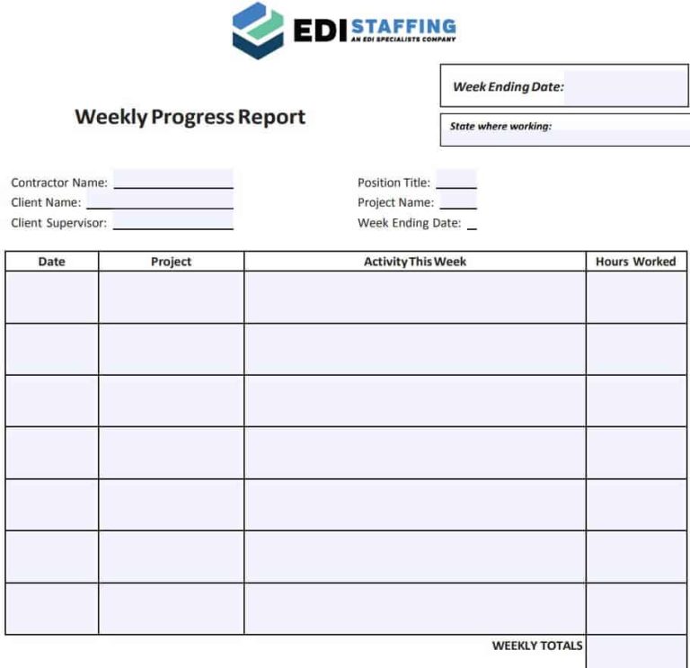 30+ Professional Weekly Status Report Templates [in PDF & WORD]