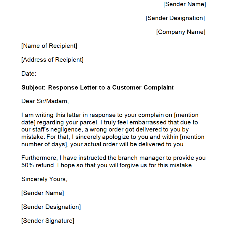 10 Formal Response Letter Samples Word Excel Formats