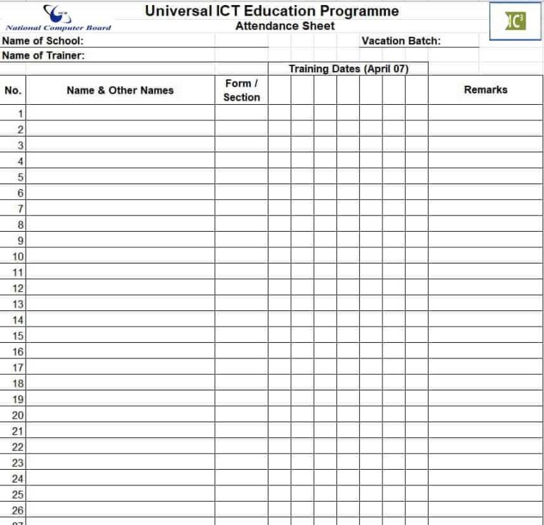 35+ Handy Attendance Sheet Templates [in WORD & EXCEL]