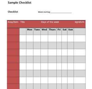 40+ Daily Use Checklist Templates & Samples [in WORD & EXCEL]