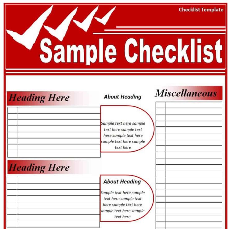 40 Daily Use Checklist Templates And Samples In Word And Excel 3419