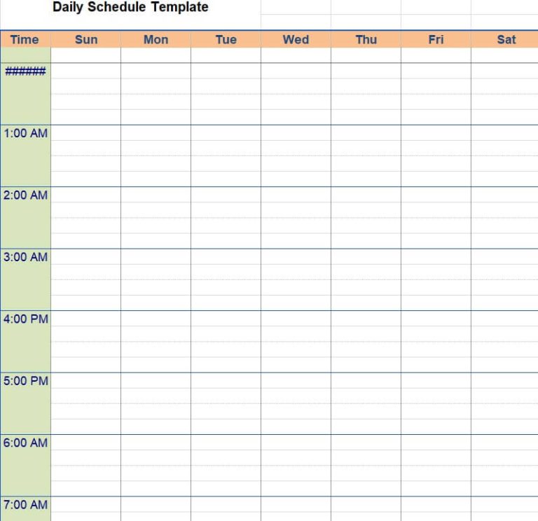 27+ Sample Daily Schedule Templates in Excel