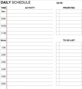 27+ Sample Daily Schedule Templates in Excel