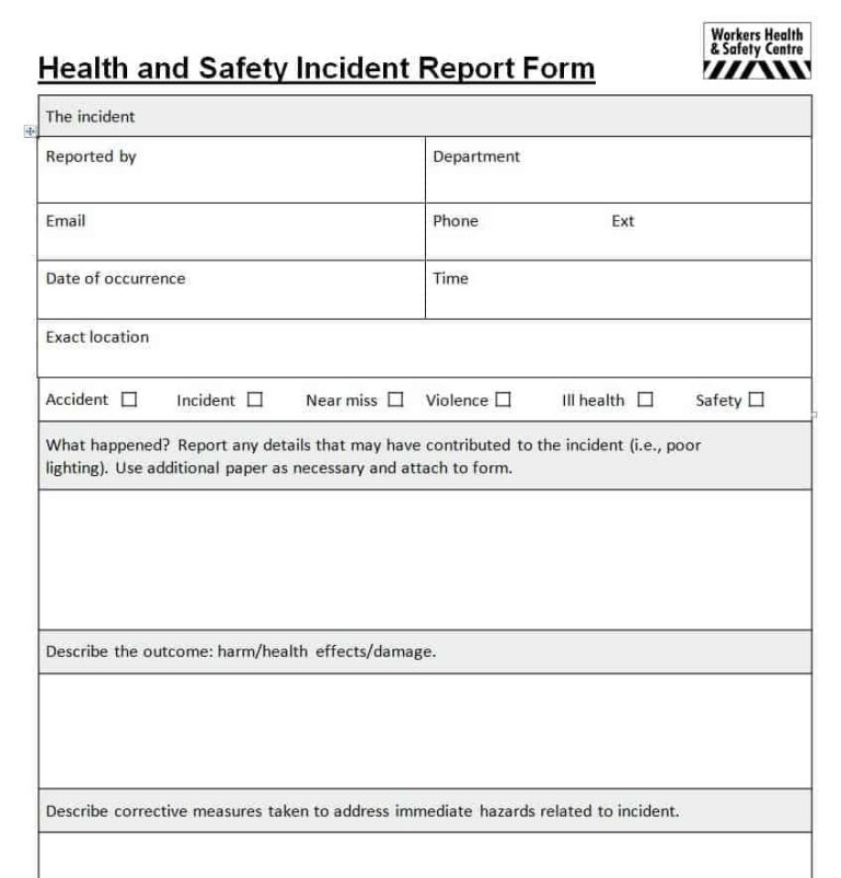 33+ Handy Incident Report Form Templates