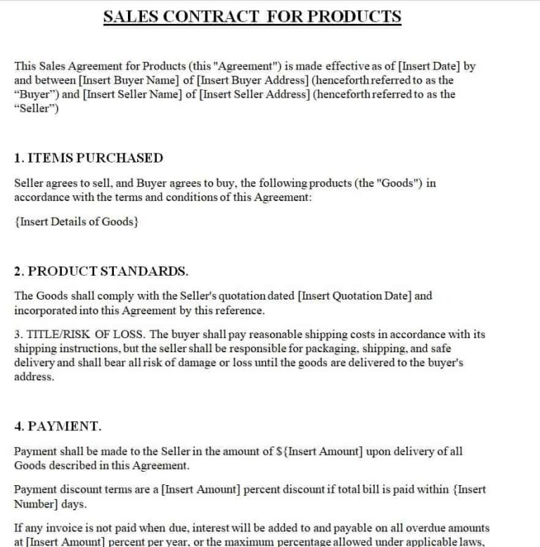 21 Sample Sales Contract Templates In Word And Pdf 8943