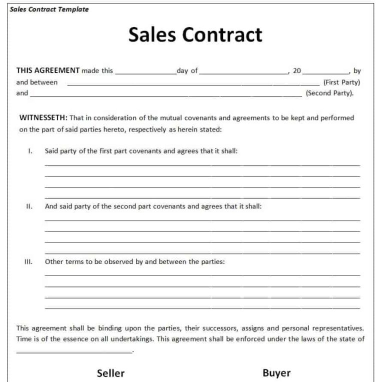 21+ Sample Sales Contract Templates [in WORD & PDF]