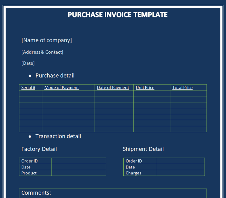 Download 21 Best Purchase Invoice Templates Word Excel Pdf