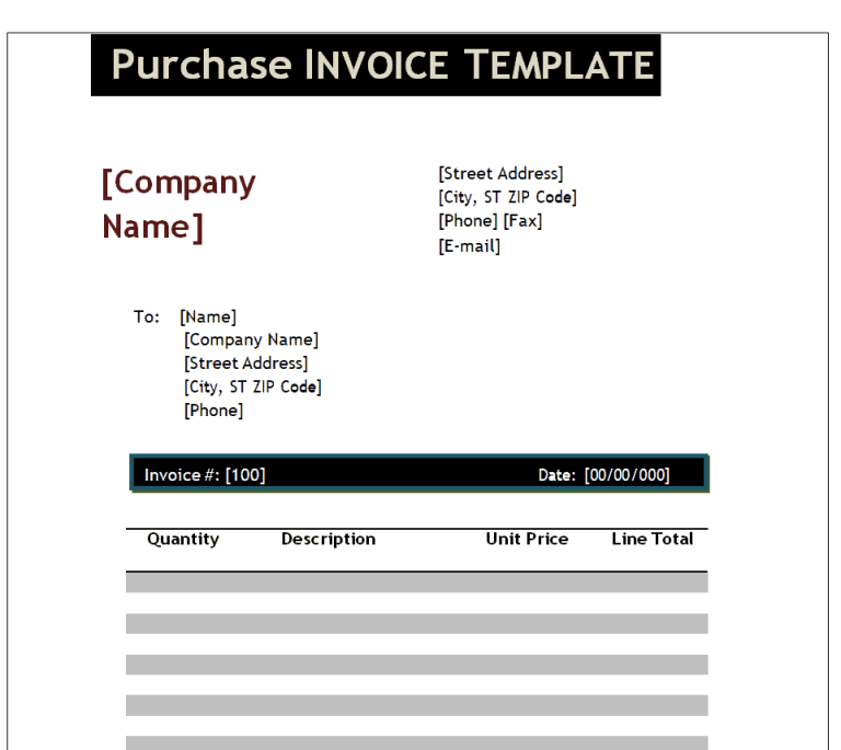 Download 21 Best Purchase Invoice Templates Word Excel Pdf