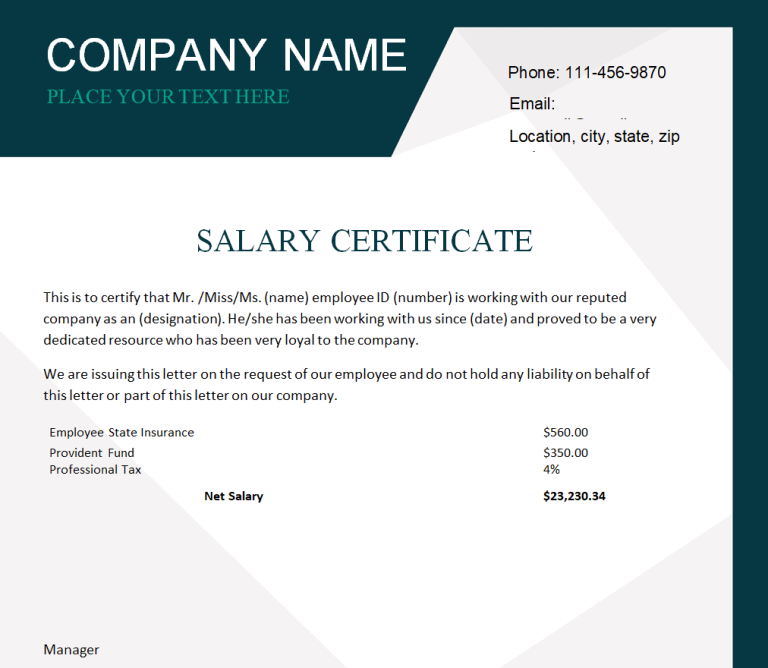 27+ Editable Salary Certificate Templates in MS WORD