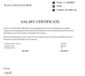 27+ Editable Salary Certificate Templates in MS WORD